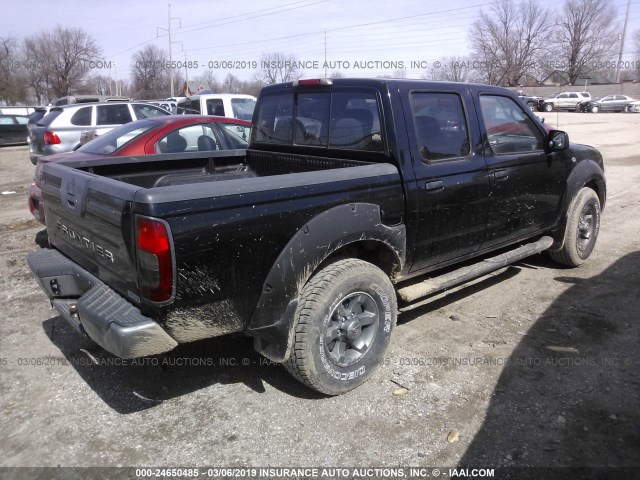 1N6ED27T52C374849 - 2002 NISSAN FRONTIER CREW CAB XE/CREW CAB SE BLACK photo 4