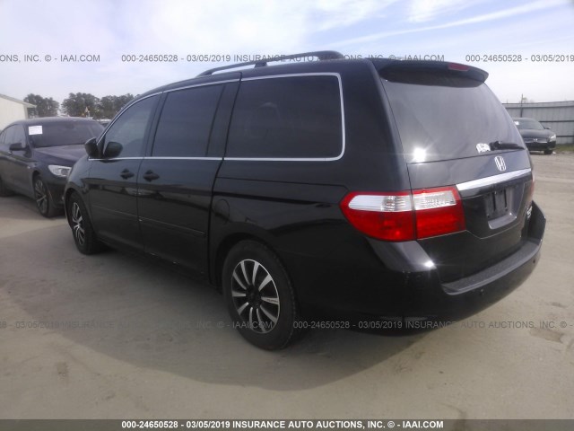 5FNRL38805B088695 - 2005 HONDA ODYSSEY TOURING BLACK photo 3