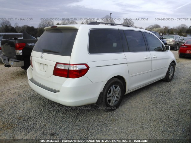 5FNRL38706B461274 - 2006 HONDA ODYSSEY EXL WHITE photo 4