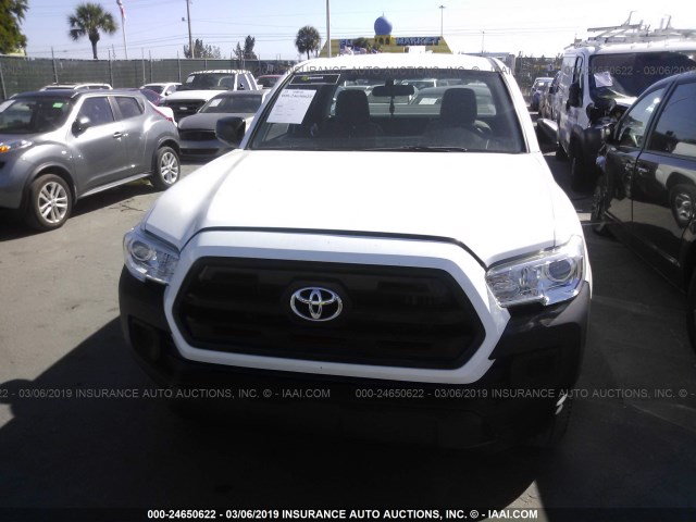 5TFRX5GN2GX072661 - 2016 TOYOTA TACOMA ACCESS CAB/SR/SR5 თეთრი ფოტო 6