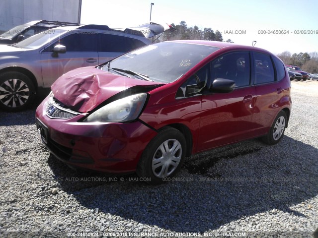 JHMGE8G20AC008569 - 2010 HONDA FIT RED photo 2