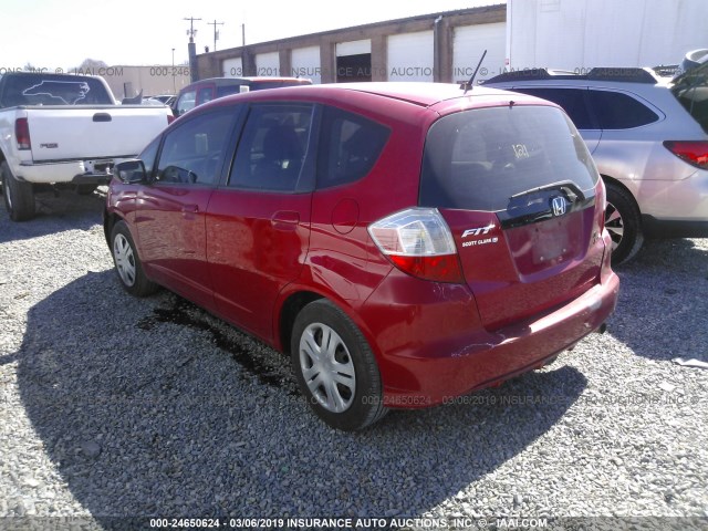 JHMGE8G20AC008569 - 2010 HONDA FIT RED photo 3