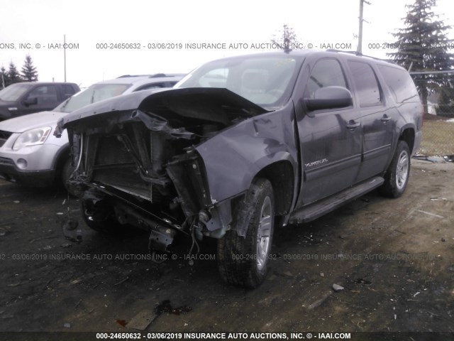 1GKUKKE35AR285550 - 2010 GMC YUKON XL K1500 SLT GRAY photo 2