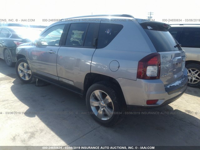 1C4NJDBB9GD626982 - 2016 JEEP COMPASS SPORT SILVER photo 3