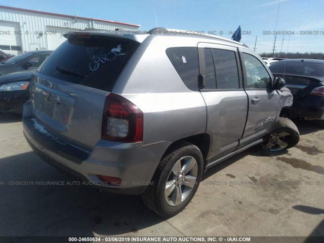 1C4NJDBB9GD626982 - 2016 JEEP COMPASS SPORT SILVER photo 4