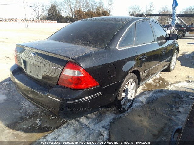 1FAHP281X5G188358 - 2005 FORD FIVE HUNDRED LIMITED BLACK photo 4