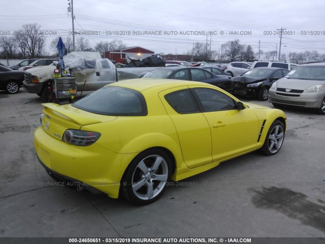 JM1FE17N640123455 - 2004 MAZDA RX8 YELLOW photo 4