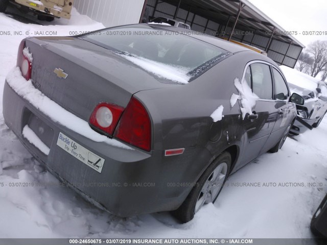 1G1ZA5EU9CF311627 - 2012 CHEVROLET MALIBU LS GRAY photo 4