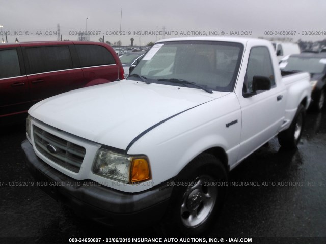 1FTYR10U12PA62373 - 2002 FORD RANGER WHITE photo 2