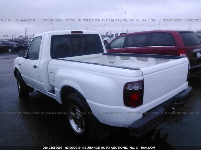 1FTYR10U12PA62373 - 2002 FORD RANGER WHITE photo 3