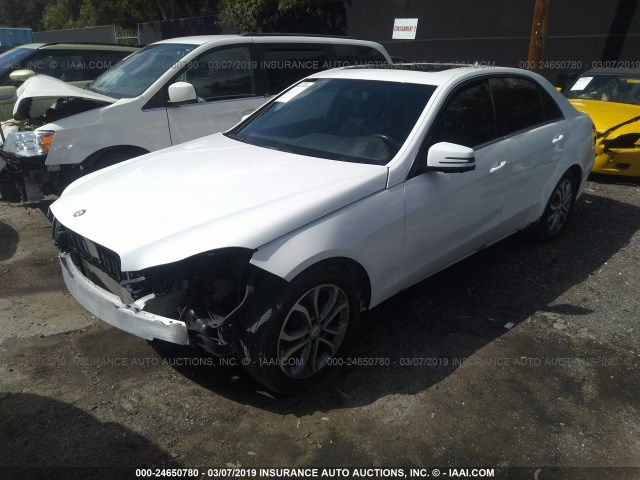 WDDHF5KBXEA791867 - 2014 MERCEDES-BENZ E 350 WHITE photo 2