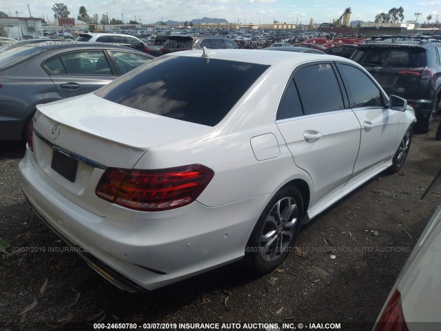 WDDHF5KBXEA791867 - 2014 MERCEDES-BENZ E 350 WHITE photo 4