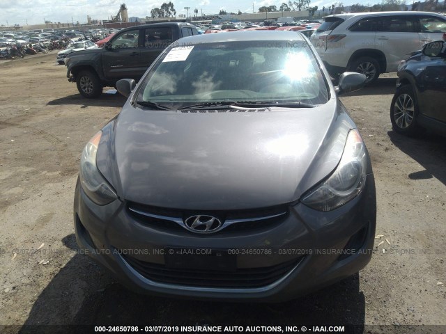 5NPDH4AE4DH365365 - 2013 HYUNDAI ELANTRA GLS/LIMITED GRAY photo 6