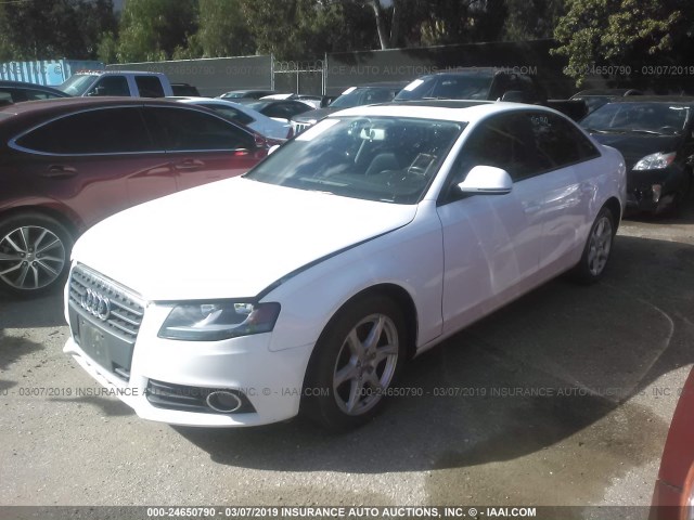 WAUJF78K59N049502 - 2009 AUDI A4 PREMIUM PLUS WHITE photo 2