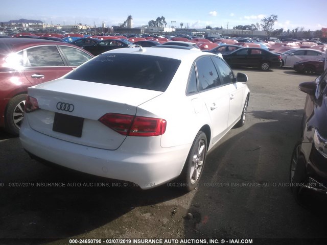 WAUJF78K59N049502 - 2009 AUDI A4 PREMIUM PLUS WHITE photo 4