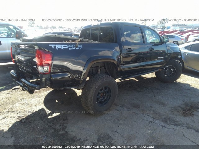 3TMCZ5AN6GM013627 - 2016 TOYOTA TACOMA DBL CAB/SR/SR5/TRD SPT/OR BLACK photo 4