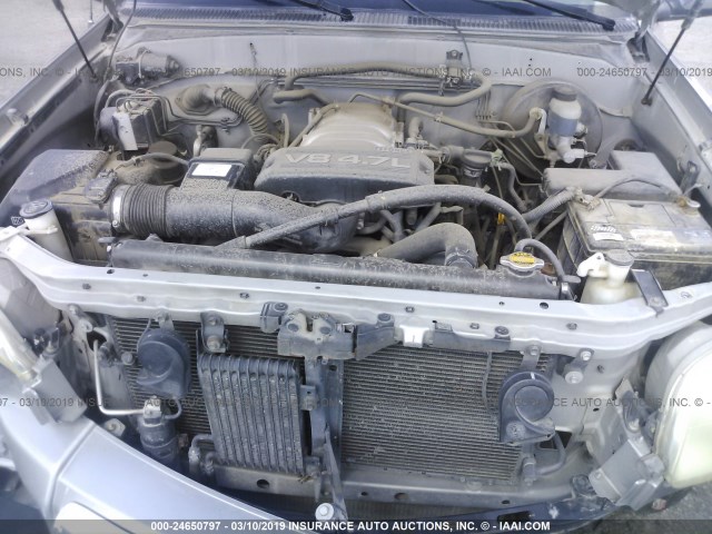 5TBRT34163S347068 - 2003 TOYOTA TUNDRA ACCESS CAB SR5 SILVER photo 10