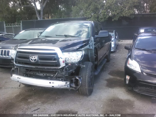 5TFRM5F14CX045138 - 2012 TOYOTA TUNDRA DOUBLE CAB SR5 BLACK photo 2