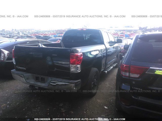 5TFRM5F14CX045138 - 2012 TOYOTA TUNDRA DOUBLE CAB SR5 BLACK photo 4