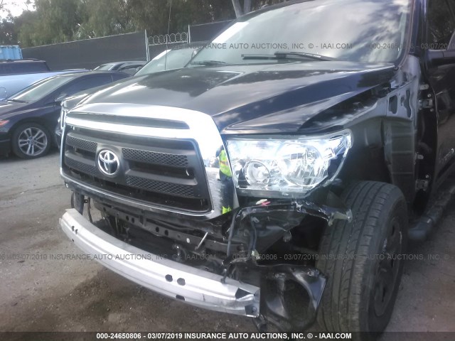 5TFRM5F14CX045138 - 2012 TOYOTA TUNDRA DOUBLE CAB SR5 BLACK photo 6