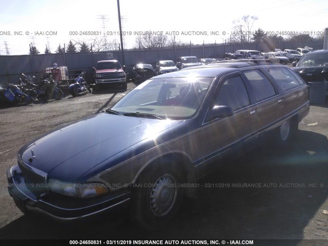 1G4BR82P1TR419316 - 1996 BUICK ROADMASTER LIMITED BLUE photo 2