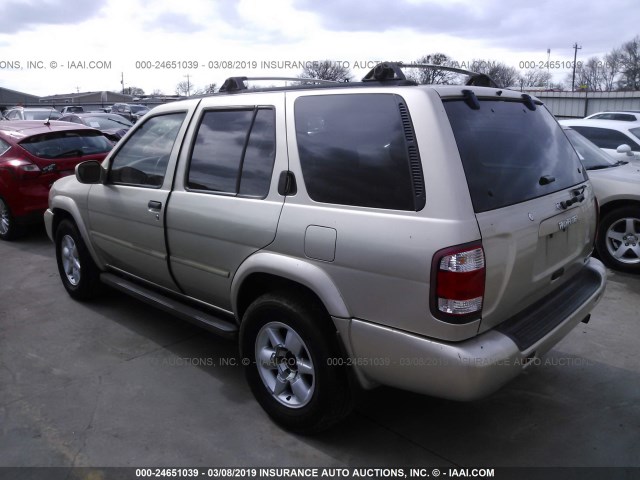 JN8DR09X71W567218 - 2001 NISSAN PATHFINDER LE/SE/XE GOLD photo 3