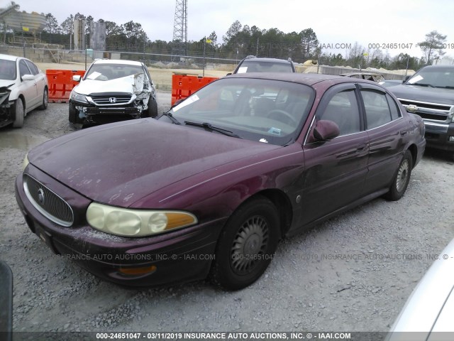 1G4HP54K81U165291 - 2001 BUICK LESABRE CUSTOM RED photo 2