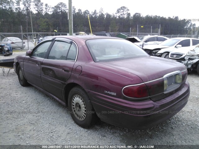 1G4HP54K81U165291 - 2001 BUICK LESABRE CUSTOM RED photo 3