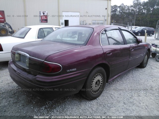 1G4HP54K81U165291 - 2001 BUICK LESABRE CUSTOM RED photo 4