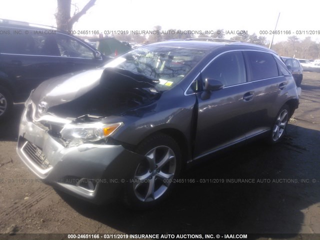 4T3BK3BBXDU091914 - 2013 TOYOTA VENZA LE/XLE/LIMITED GRAY photo 2