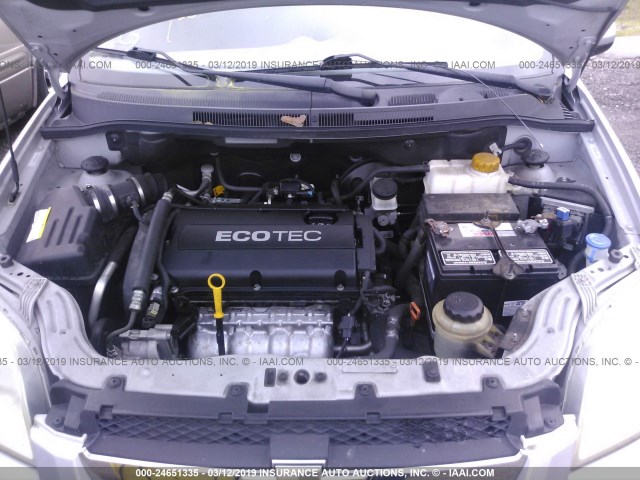 KL1TD56E99B636653 - 2009 CHEVROLET AVEO LS/LT ვერცხლისფერი ფოტო 10