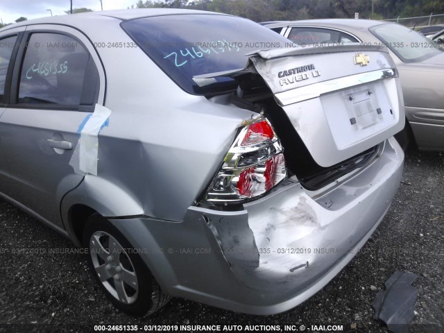 KL1TD56E99B636653 - 2009 CHEVROLET AVEO LS/LT ვერცხლისფერი ფოტო 6