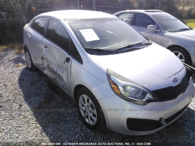 KNADM4A35D6119572 - 2013 KIA RIO LX SILVER photo 1