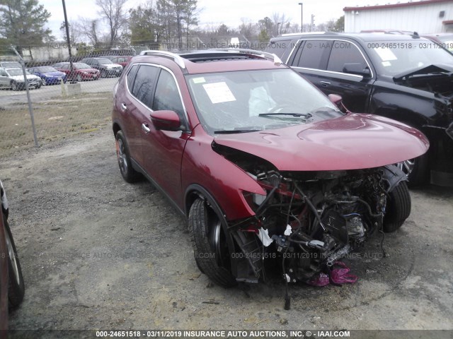 5N1AT2MV0GC753772 - 2016 NISSAN ROGUE S/SL/SV RED photo 1