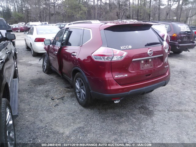 5N1AT2MV0GC753772 - 2016 NISSAN ROGUE S/SL/SV RED photo 3