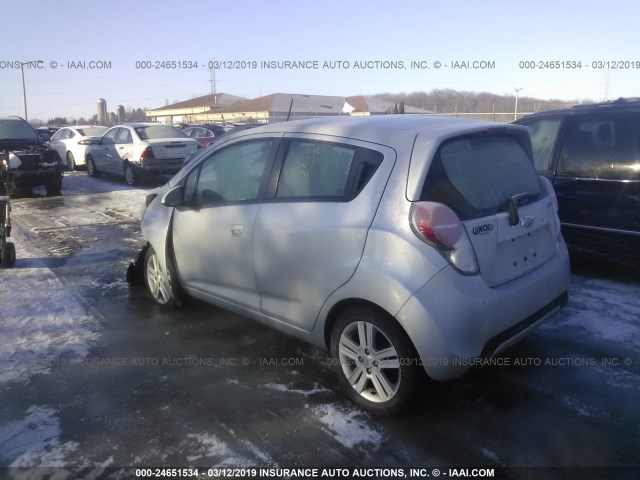 KL8CD6S92FC718584 - 2015 CHEVROLET SPARK 1LT SILVER photo 3