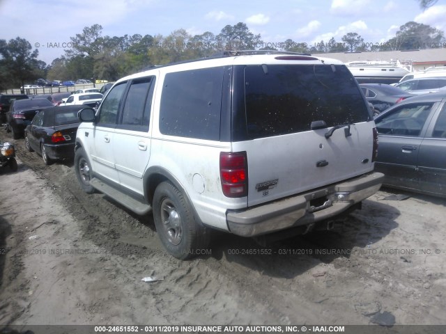 1FMRU17L31LA01933 - 2001 FORD EXPEDITION EDDIE BAUER WHITE photo 3