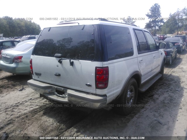 1FMRU17L31LA01933 - 2001 FORD EXPEDITION EDDIE BAUER WHITE photo 4