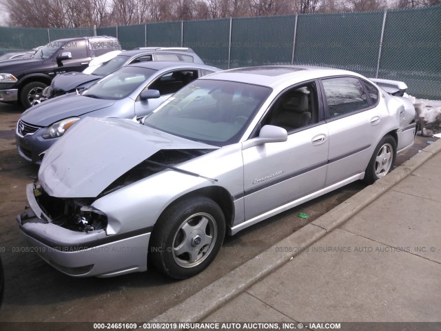 2G1WH55K5Y9107808 - 2000 CHEVROLET IMPALA LS SILVER photo 2