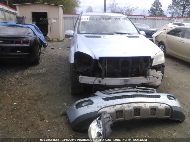 4JGBB75E76A067418 - 2006 MERCEDES-BENZ ML 500 BLUE photo 6