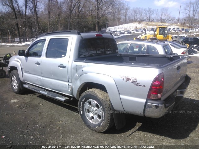 3TMJU62N18M058843 - 2008 TOYOTA TACOMA DOUBLE CAB PRERUNNER SILVER photo 3