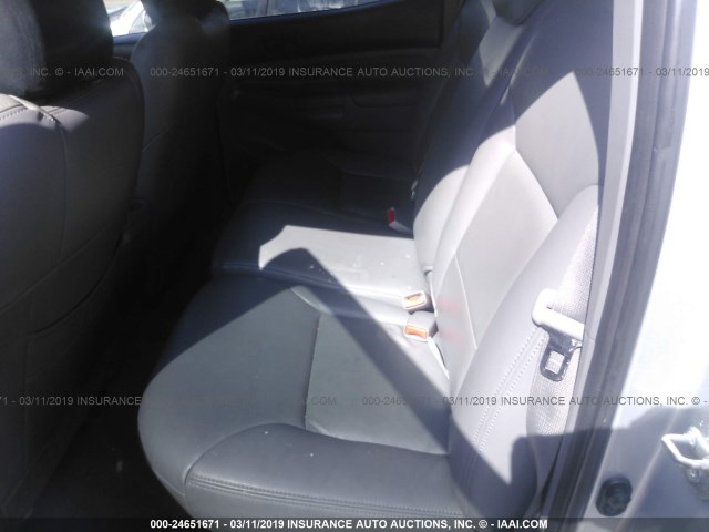 3TMJU62N18M058843 - 2008 TOYOTA TACOMA DOUBLE CAB PRERUNNER SILVER photo 8