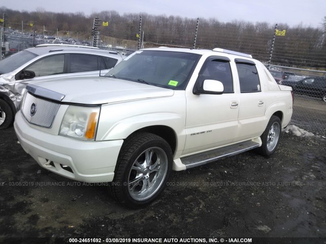 3GYEK63N42G267483 - 2002 CADILLAC ESCALADE EXT WHITE photo 2