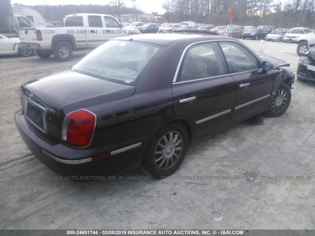 KMHFU45E75A420622 - 2005 HYUNDAI XG 350 PURPLE photo 4