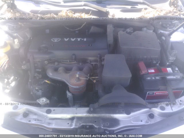 4T1BE46K28U225837 - 2008 TOYOTA CAMRY CE/LE/XLE/SE 银色 照片 10