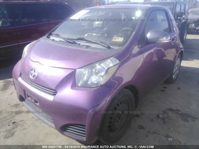 JTNJJXB0XDJ022395 - 2013 TOYOTA SCION IQ PURPLE photo 2