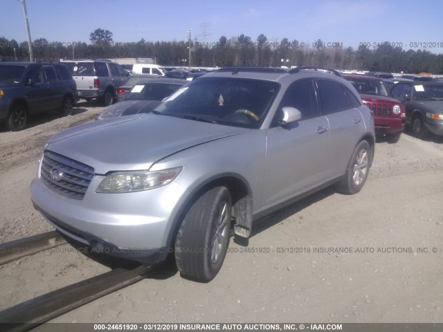 JNRAS08U76X101610 - 2006 INFINITI FX35 SILVER photo 2