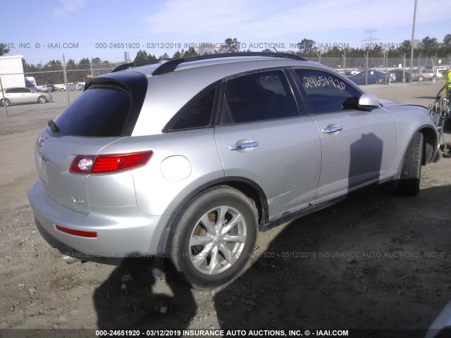 JNRAS08U76X101610 - 2006 INFINITI FX35 SILVER photo 4