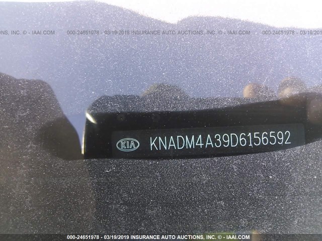 KNADM4A39D6156592 - 2013 KIA RIO LX WHITE photo 9