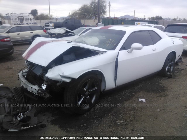 2C3CDYAG0DH536464 - 2013 DODGE CHALLENGER SXT WHITE photo 2